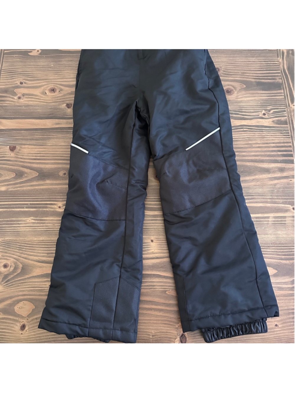 Boys Swisstech Snow Bibs Puffer Ski Pants Black Reflective Size M 8 - Picture 4 of 8